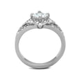 thumbnail image 3 of Women's Stainless Steel 316 Cushion Cut 1 Carat Cubic Zirconia Engagement Ring Size 10, 3 of 5