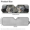 thumbnail image 5 of Jeiento Koala Windshield Sunshade Sun Shade Heat Shield Sun Visor Mat Compatible with Jeep Wrangler Rubicon Sahara TJ JK JKU 2 Door & 4 Door Easy to Install, 5 of 6