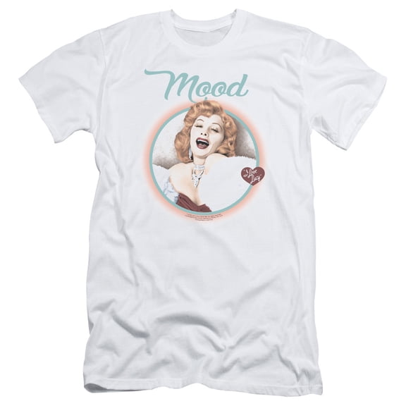 I Love Lucy Mood S/S Adult 30/1 T-Shirt White
