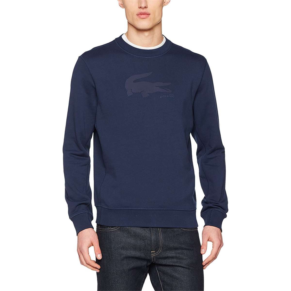 Lacoste Men Cotton Croc Graphic Crew 