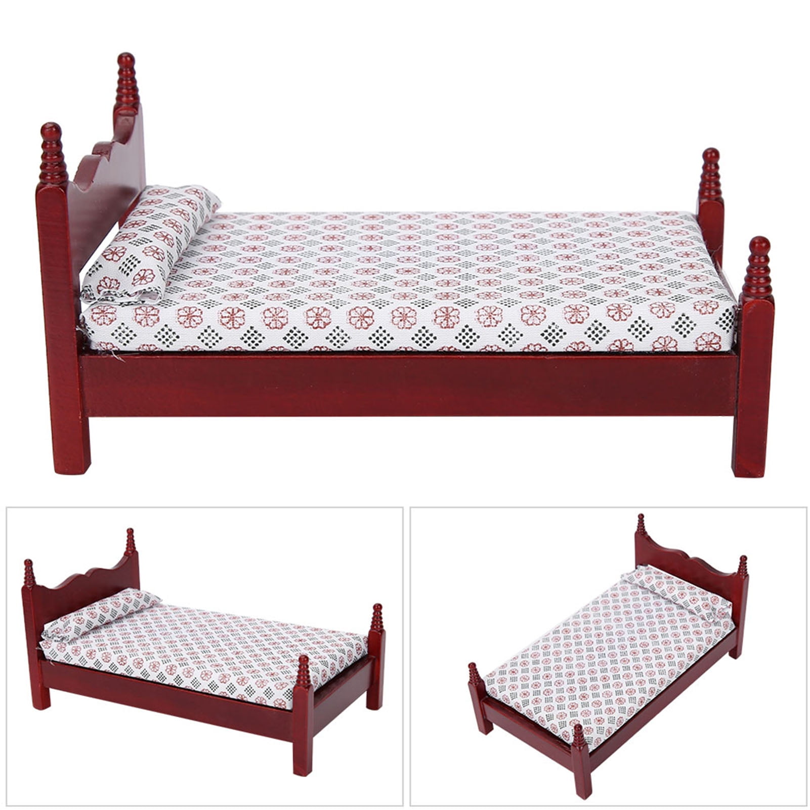 Wooden Doll House Single Bed Dollhouse Wooden Single Bed, Nice