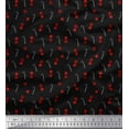 thumbnail image 1 of Soimoi Black Cotton Duck Fabric Cookies & Candy Stick Kids Printed Craft Fabric by the Yard 42 Inch Wide, 1 of 3