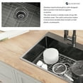 thumbnail image 6 of alwenusa 25 Inch Gunmetal Black Stainless Steel 25x22 Rectangle Drop-in Sink, 6 of 8