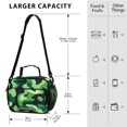 thumbnail image 4 of FORMRS Student Lunch Bag Insulated Reusable Cooler Box with Zipper Pockets, Green Camouflage Pattern, 4 of 9