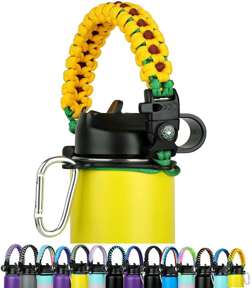 WEREWOLVES Paracord Handle - Fits Wide Mouth Bottles 12oz to 64oz -  Paracord Strap Cord - Ideal Water Bottle Handle Strap