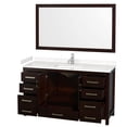 thumbnail image 2 of Wyndham Collection Sheffield 60" Wood Single Bathroom Vanity in Espresso/Chrome, 2 of 4