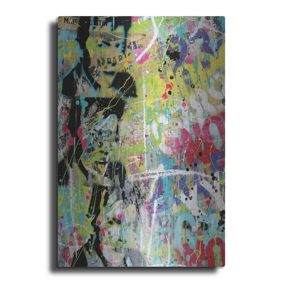 Luxe Metal Art 'Him' by David Drioton, Metal Wall Art, 24"x36"