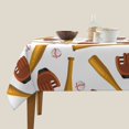 thumbnail image 5 of Zufioo Baseball Sport Print Square Decorative Tablecloth, Wrinkle-resistant, Waterproof and Oil-resistant Tablecloth Coffee Table Cloth, Suitable for Restaurants-54"x54", 5 of 8
