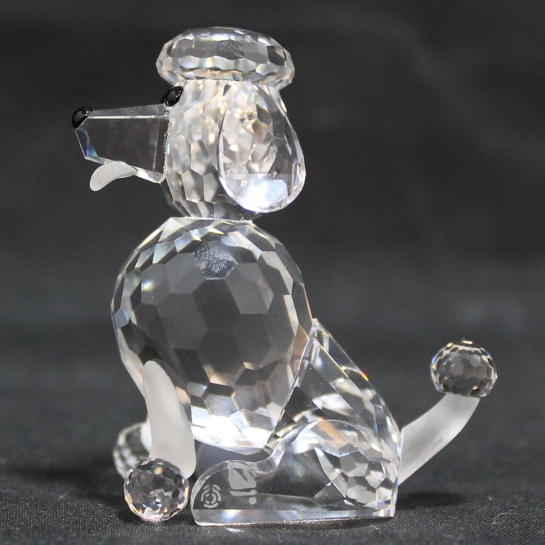 Swarovski Figurine: 181317 Poodle Sitting | Faceted Crystal