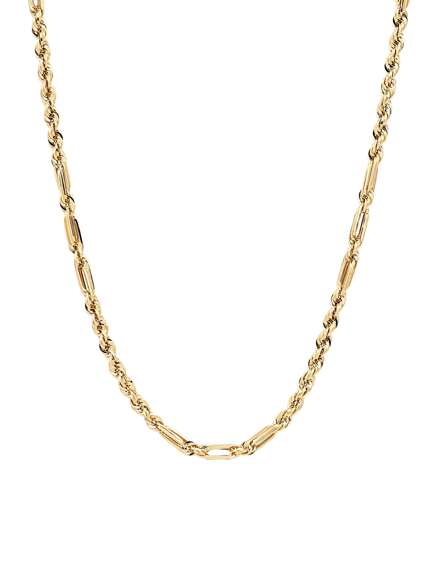 Brilliance Fine Jewelry 10K Yellow Gold Hollow 4.0MM Milano Rope Necklace, 20"