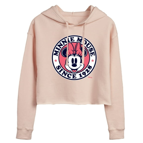 Disney - Minnie Mouse - Since 1918 - Juniors Cropped Pullover Hoodie