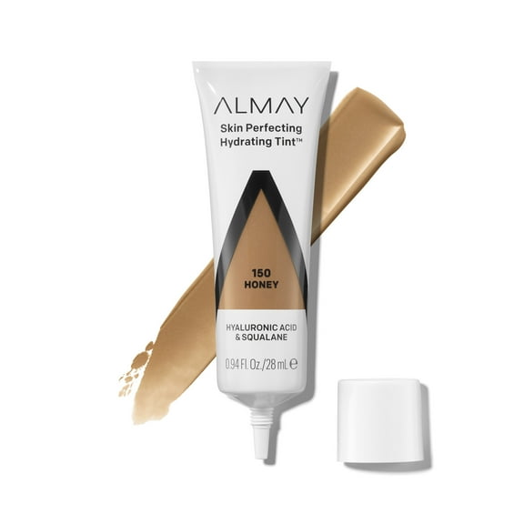Almay Skin Perfecting Hydrating Tint, Lightweight Liquid Foundation, 150 Honey, 0.94 fl oz