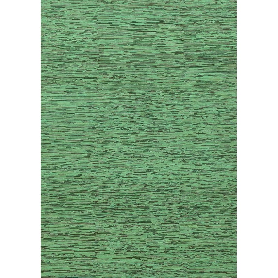Ahgly Company Machine Washable Indoor Rectangle Abstract Turquoise Blue Modern Area Rugs, 2' x 3'