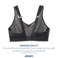 thumbnail image 6 of Brooks Women's Convertible Sports Bra for High Impact Running, Workouts & Sports with Maximum Support - Asphalt - 38 F, 6 of 6