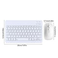 thumbnail image 3 of Kuokaa Wireless Bluetooth Keyboard and Mouse Combo, Compact Slim Keyboard with Low-Profile Keys and Matching Mouse for iOS, Android, Windows, Tablet, Laptop and Smartphone (White), 3 of 6
