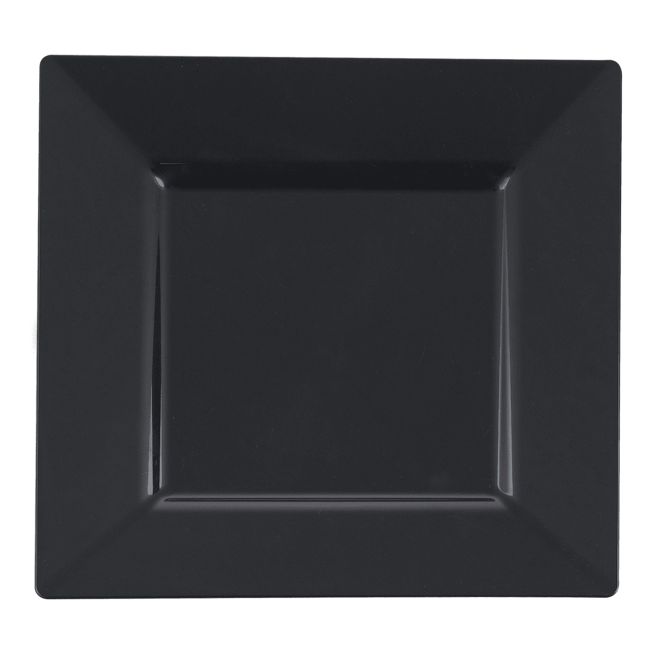 Kaya Collection Black Plastic Square 8" Salad/Dessert Plates