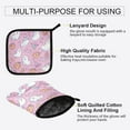 thumbnail image 3 of Yayeee Oven Mitts and Pot Holder Set of 2 Heat Resistant Kitchen Gloves Baking Hot Pad, Purple Halloween, 3 of 5