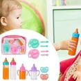 thumbnail image 3 of 13 Pcs Doll Feeding Pretend Playset, Doll Accessories Set with Toy Storage Bag, Magic Baby Dolls Bottles with Disappearing Milk & Juice and Magnetic Pacifiers By PULMCheerger, 3 of 9
