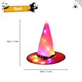 thumbnail image 1 of Sombrero de bruja luminoso con luz LED para Halloween, decoración para exteriores, jardín, fiesta de adultos, graduación, disfraz, 1 of 4