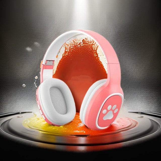 Auriculares inalámbricos SUSUchens con cancelación activa de ruido, sonido HiFi, compatible con tarjeta de memoria, plegables, compatibles con Bluetooth 5.3, color rosa