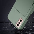 thumbnail image 2 of for Galaxy S21 Wallet Case with Sliding Door Hidden Pocket Credit Card Holder Dual Layer Heavy Duty Shockproof Hard PC Hybrid TPU Flip Protective Cover for Samsung Galaxy S21, Green, 2 of 8