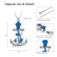 thumbnail image 2 of Ship's Anchor Urn Necklace for Ashes Roseflower Cremation Jewelry Stainless Steel Memorial Human Ashes Keepsake Pendant for Women Men, 2 of 6