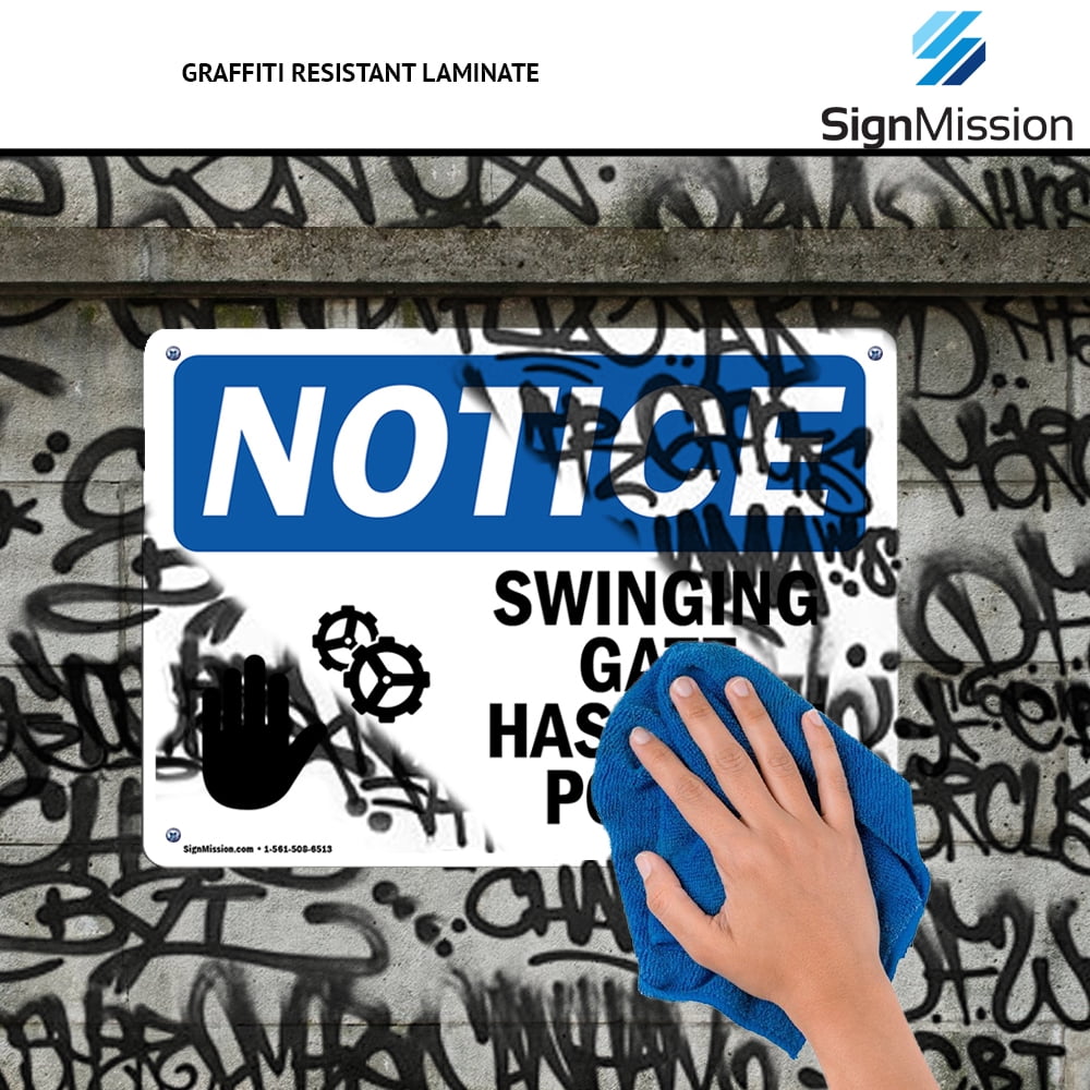 OSHA Notice For Major Deposits Use Rear Entrance SignHeavy Duty