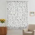 thumbnail image 3 of Gray Flowers Sheer Curtains 84 Inches Long, Spring Summer Farmhouse Botanical Light Filering Curtains, Breathable Simi Curtain Privacy Drapes for Living Room Bedroom Lightweight Window Treatment, 3 of 9