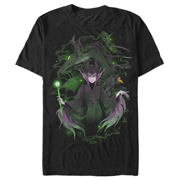 Men's Sleeping Beauty Artistic Maleficent  Graphic Tee Black 4X Large