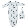 thumbnail image 2 of Bata De Bebé, Estampado De Hojas De Olivo, Bata De Dormir Para Bebé, Estilo Anudado, Transpirable Con Sombrero Para Salidas Para Uso Doméstico ANGGREK Baby Sleeping Bag, 2 of 8