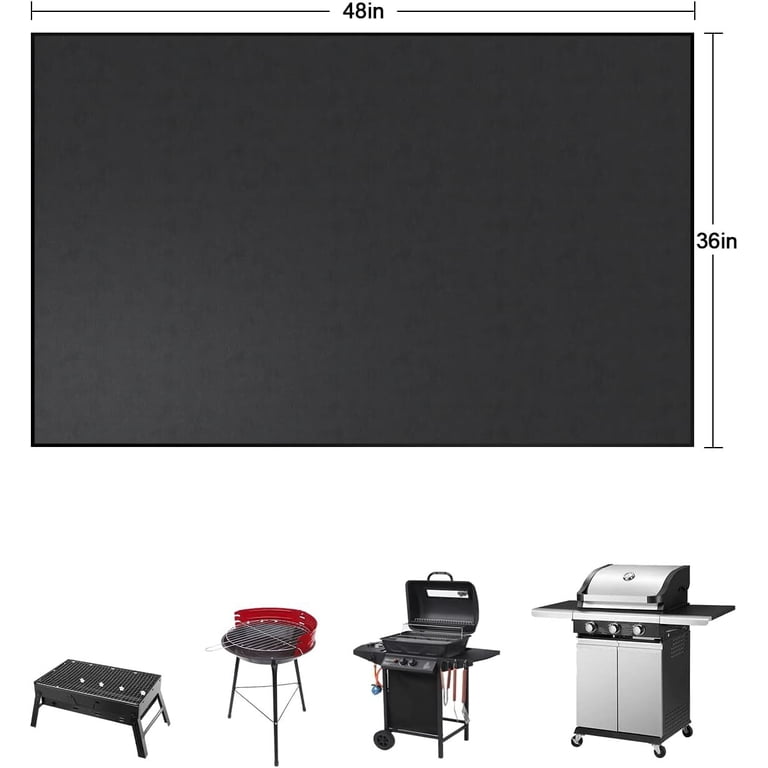 ANUNU Under Grill Mat, 48x36 Inch BBQ Floor Protector photo 4