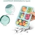 thumbnail image 2 of ERSAN-4 Pack Snack Containers, Reusable Meal Prep Lunch Boxes for Kids Adults, Bento Lunch Box with 5 Compartments, Divided Food Storage Container for School Work Travel, Microwave Dishwasher Safe, 2 of 4