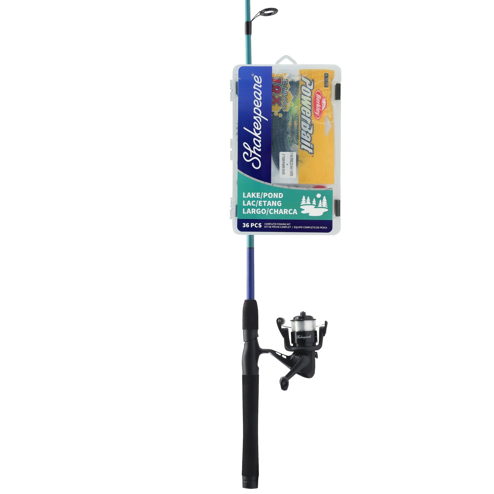 Shakespeare Catch More Fish Lake/Pond Spinning Reel and Fishing Rod Combo
