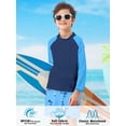 thumbnail image 3 of Lanbubble Boys Long Sleeve Rash Guard Swimsuit Kids 2-Pieces Bathing Suits Set, 3 of 6