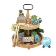 thumbnail image 4 of asddcavvf Easter Tiered Tray Happy Spring Tiered Tray Decorations Farmhouse Tiered Tray Large Tie Serving Tray Kitchen Counter Decorative Items Metal Serving Tray Bulk, 4 of 8