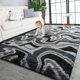 thumbnail image 1 of Alfombra TWINNIS 122 x 180 cm Fluffy Antideslizante Gris Negro, 1 of 9