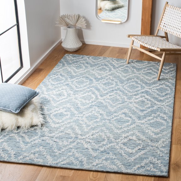 Safavieh Metro Xaviera Diamond Area Rug, Natural/Blue, 4' x 6'