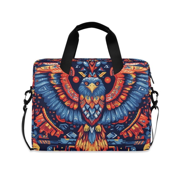 FORMRS 16" Laptop Bag Carrying Sleeve Case with Handle Travel Shoulder Briefcase, Blue Abstract Eagle