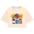 thumbnail image 4 of TSADFHJI Chandail en Molleton pour Femmes Logo Winnipeg Crop Tops Décontractés Mode Imprimé Col Rond Manches Courtes T-Shirt TG Beige, 4 of 4