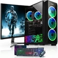 thumbnail image 1 of AQVIN ZForce Desktop Gaming PC Computer Tower (Intel Hexa-Core i7, 16GB DDR4 RAM, 2TB NVMe SSD Storage, Geforce RTX 5060 8GB GDDR6, 27 Inch Gaming Monitor) Windows 11 Pro RGB Keyboard & Mouse, 1 of 3