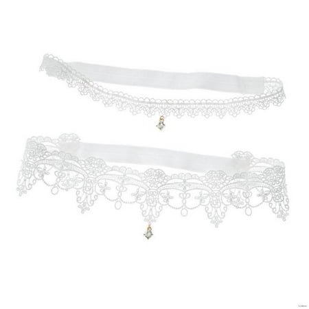 

2Pcs Wedding Bridal Garter For Women Sexy Lace Satin Leg Ring Stretch