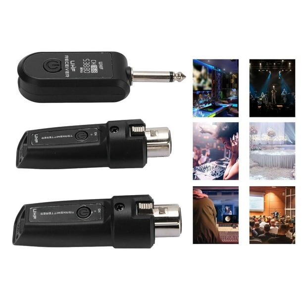 De Micrófono Inalámbrico Uhf, Respesta de FRECUENCIA DE 20Hz-20KHz Señal Estable de Adaptador Uhf Xlr para Mic Dinámico