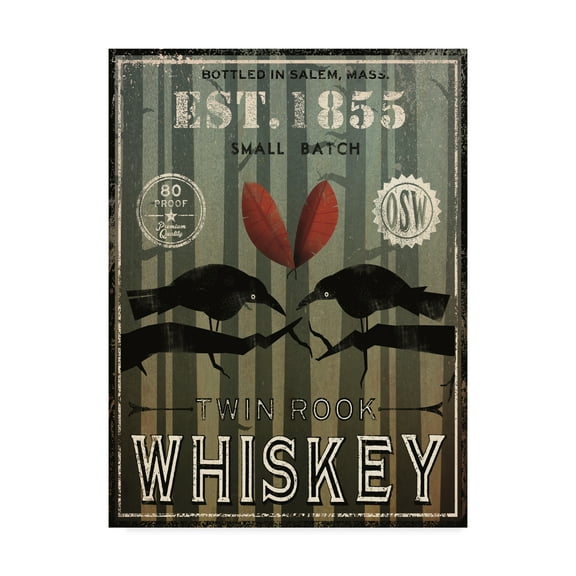 Trademark Fine Art 'Old Salt Whiskey Love Birds' Canvas Art by Ryan Fowler