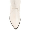thumbnail image 4 of Journee Signature Womens Genuine Leather Pryse Almond Toe Pull On Knee High Boots, 4 of 8