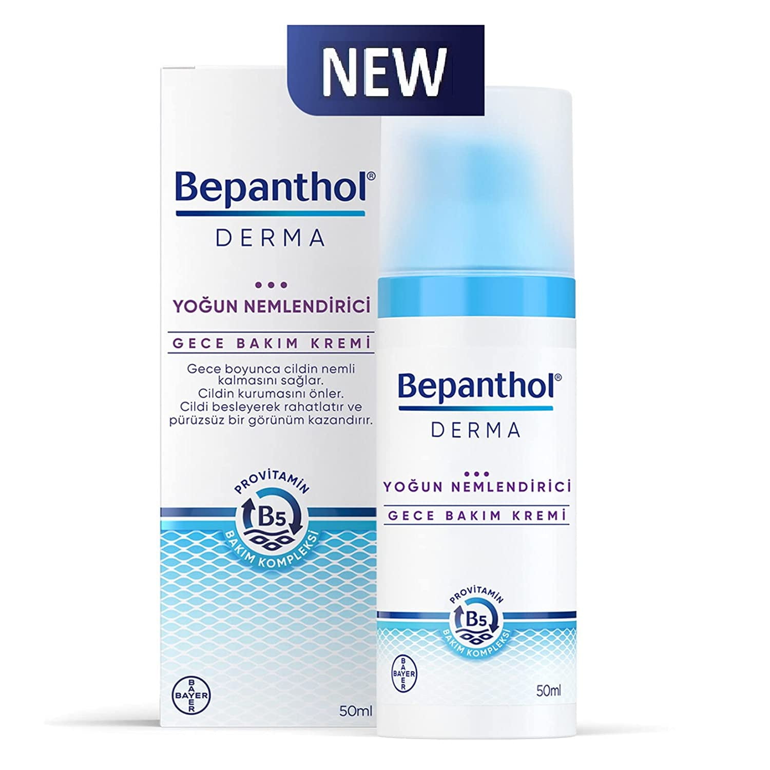 Bepanthol Derma Intensive Moisturizing-Night Face Care Cream-50 ml