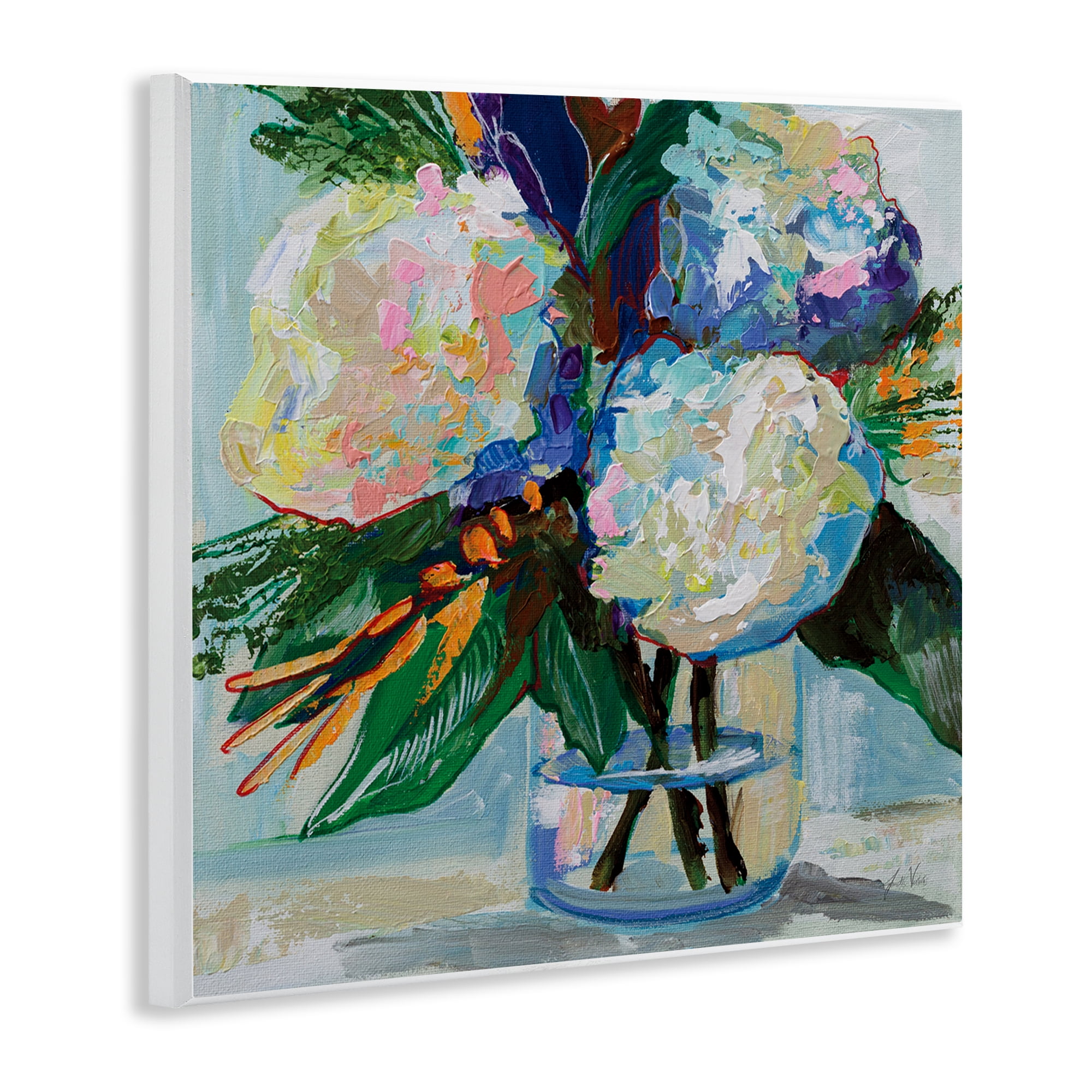 Stupell Industries Bold Summer Blooms Plants & Flowers Painting Unframed Art Print Wall Art, 12 x 12
