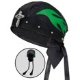 thumbnail image 6 of Cycling Wrap Skull Cross Cap Men/Women Do Du Rag Leather Doo Rag Flame Cap with Snug Fit for Outdoor Activities, 6 of 6