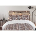 thumbnail image 5 of Ambesonne Roses Down Alternative Quilt Comforter, Vintage Art Blossoms Romantic, King, Cocoa Grey and Mauve Taupe, 5 of 5