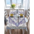 thumbnail image 3 of Blue Purple Boho Rectangle Tablecloth, Vintage Abstract Art Floral Ethnic Tribe Waterproof & StainResistant Tablecloth, Washable Oil-proof Table Cover for Dining/Party/Wedding/Camping/Buffet 52x70 In, 3 of 9
