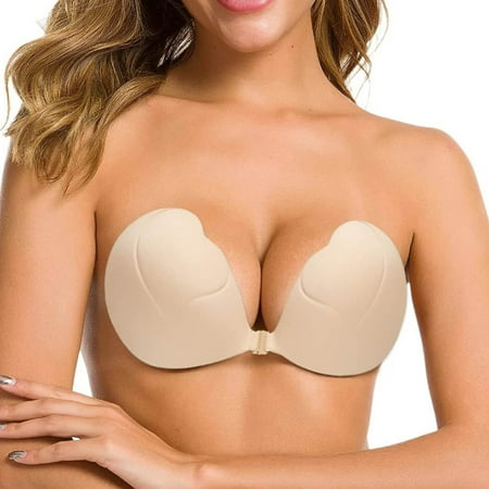 Women Strapless Bra Breast Lift Push Up Invisible Bra Self Adhesive Silicone Bra Lace A
